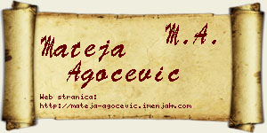 Mateja Agočević vizit kartica